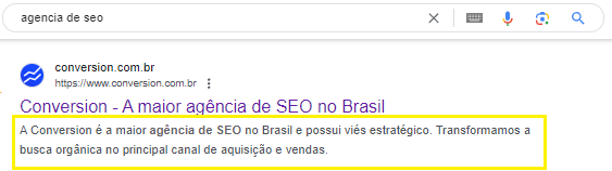 Meta description na SERP