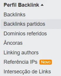 Relatório de backlinks quebrados no Ahrefs.